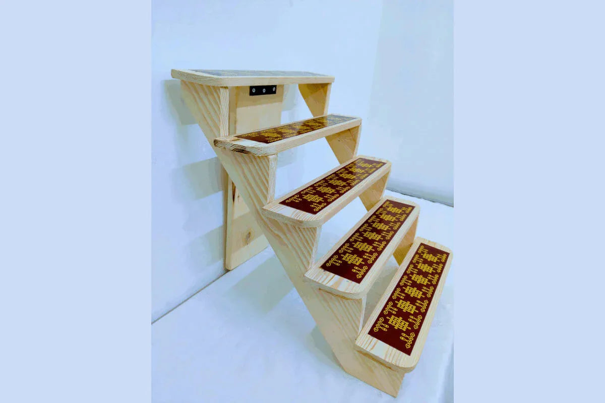 Miniature Foldable Wooden Golu Stand - Puja Celebrations