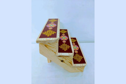 Miniature Foldable Wooden Golu Stand - Puja Celebrations