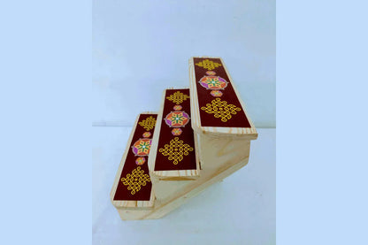 Miniature Foldable Wooden Golu Stand - Puja Celebrations