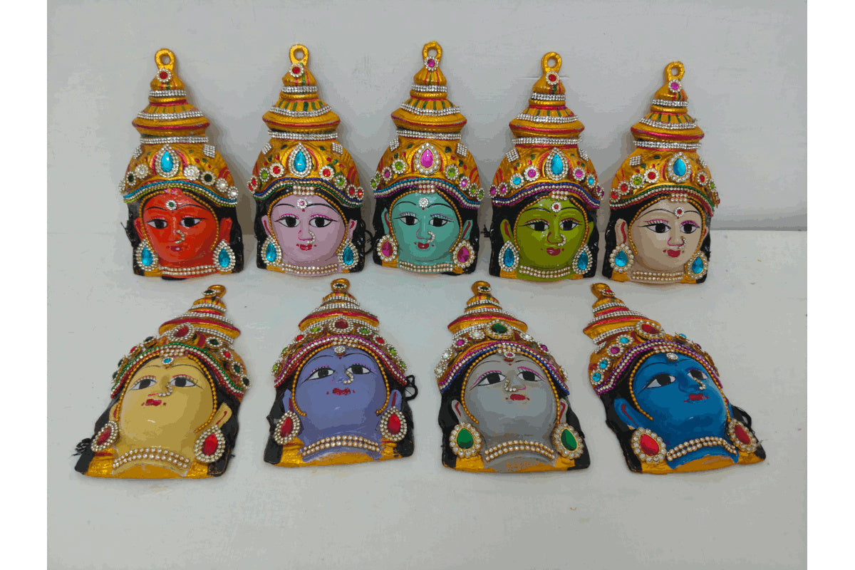 Navadurga Decorated Devi Faces