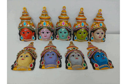 Navadurga Decorated Devi Faces