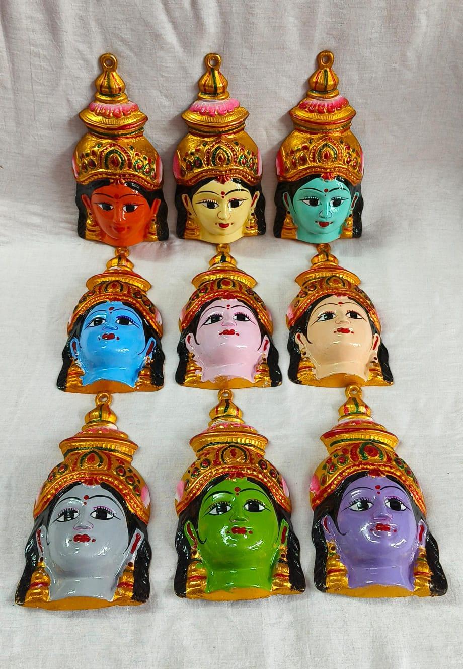 Navadurga Devi Face Set - Puja Celebrations