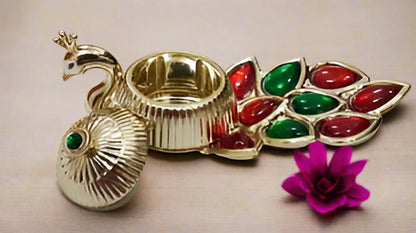 New Single Kumkum Box - Puja Celebrations