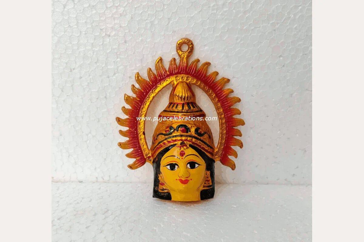 Varalakshmi Devi Amman Yellow Face Mukhvada - Puja Celebrations