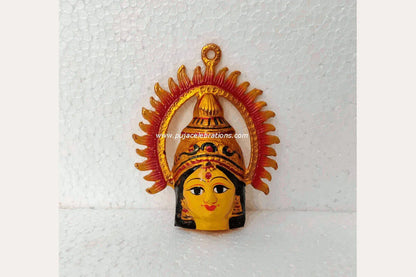 Varalakshmi Devi Amman Yellow Face Mukhvada - Puja Celebrations