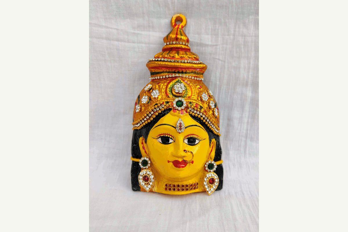 Lakshmi Amman Devi Decorated Face