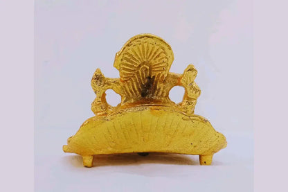 Single wick Paan Ganesha diya top view
