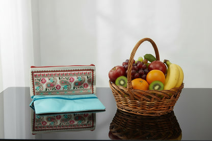 Eco-friendly jute bag with ethnic print