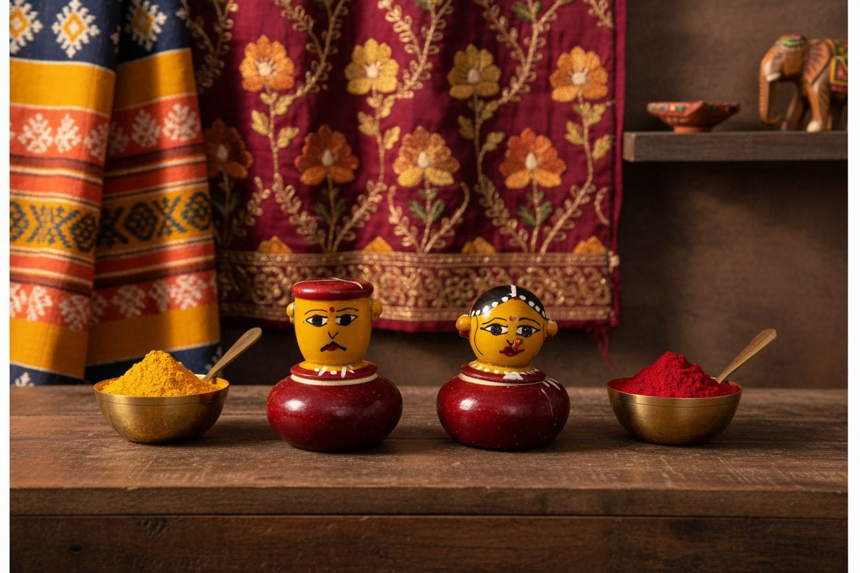 Etikoppaka Raja Rani Haldi kumkum box