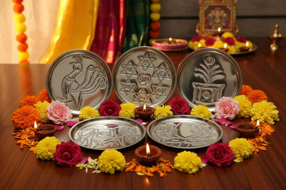 Steel Rangoli Stencil Plate - Puja Celebrations