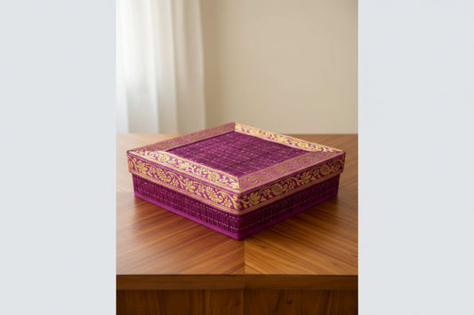 Rectangle Korai Mat Box - Puja Celebrations