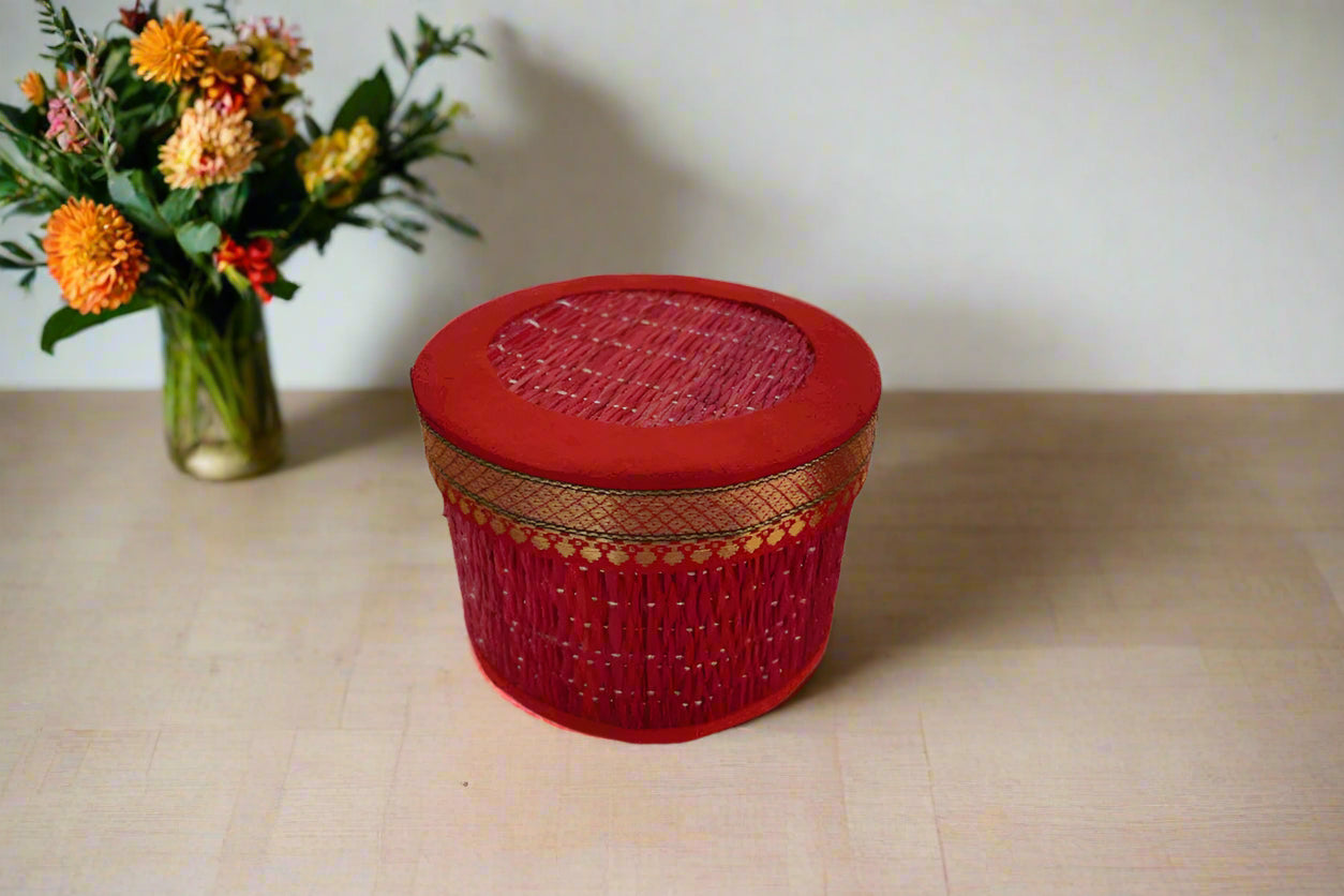 Round Korai Mat Box
