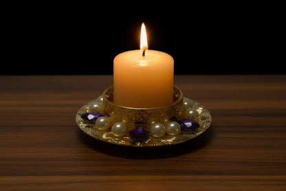 Round Metal Candle Holder