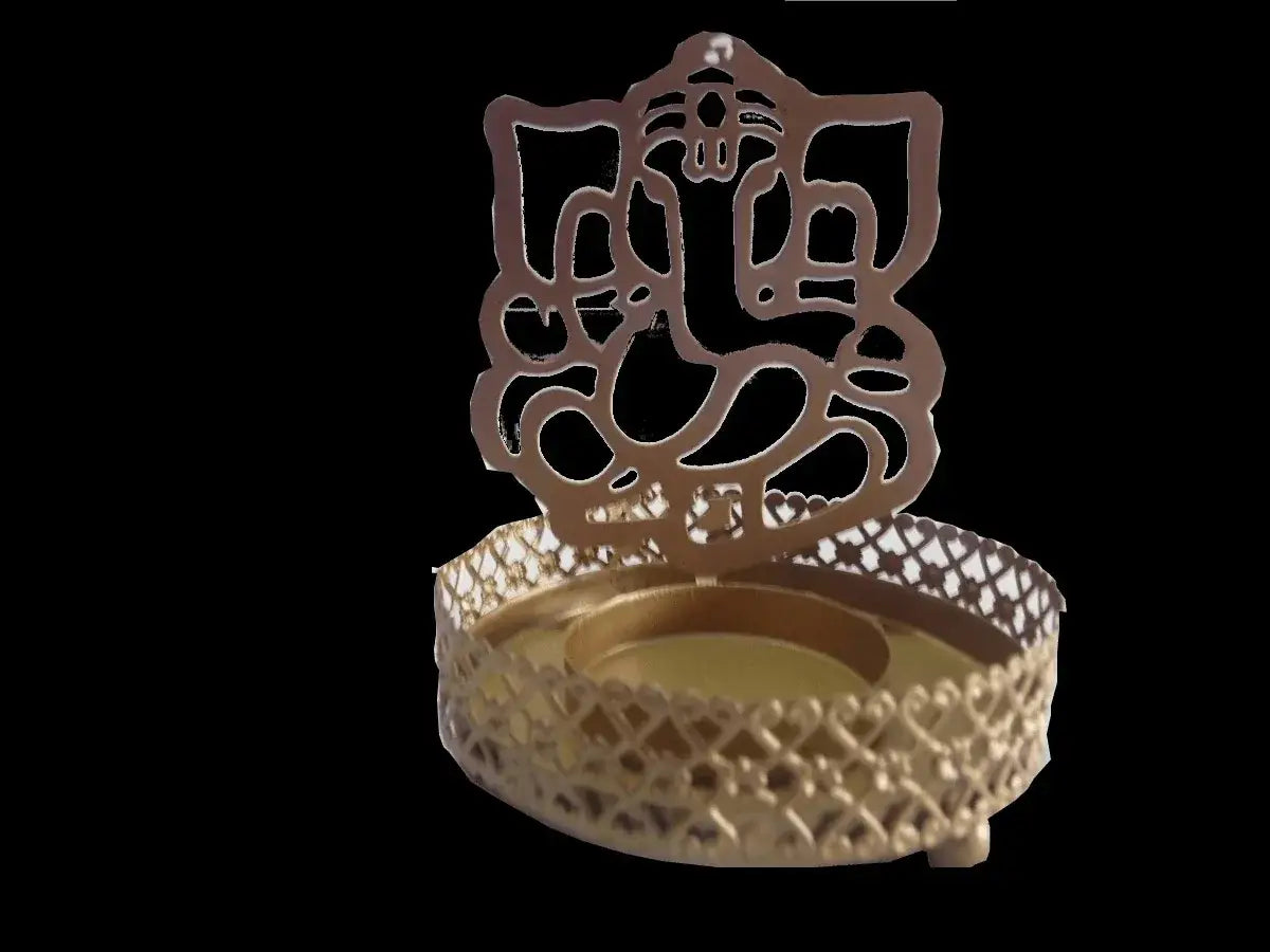 Shadow diya projection on wall for festive decor