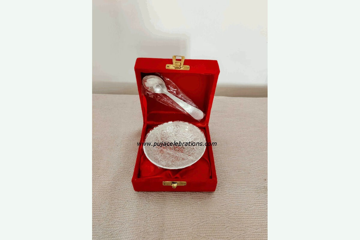 Silver-plated Bowl & Spoon