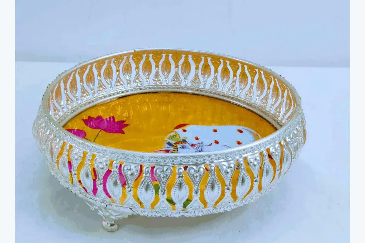 Housewarming silver tray hamper with sweets