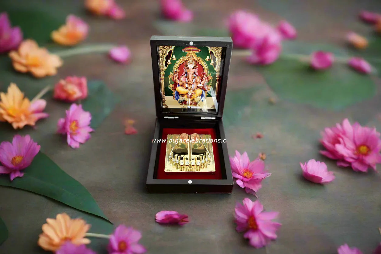 Sri Ganesha Charan Paduka Box - Puja Celebrations