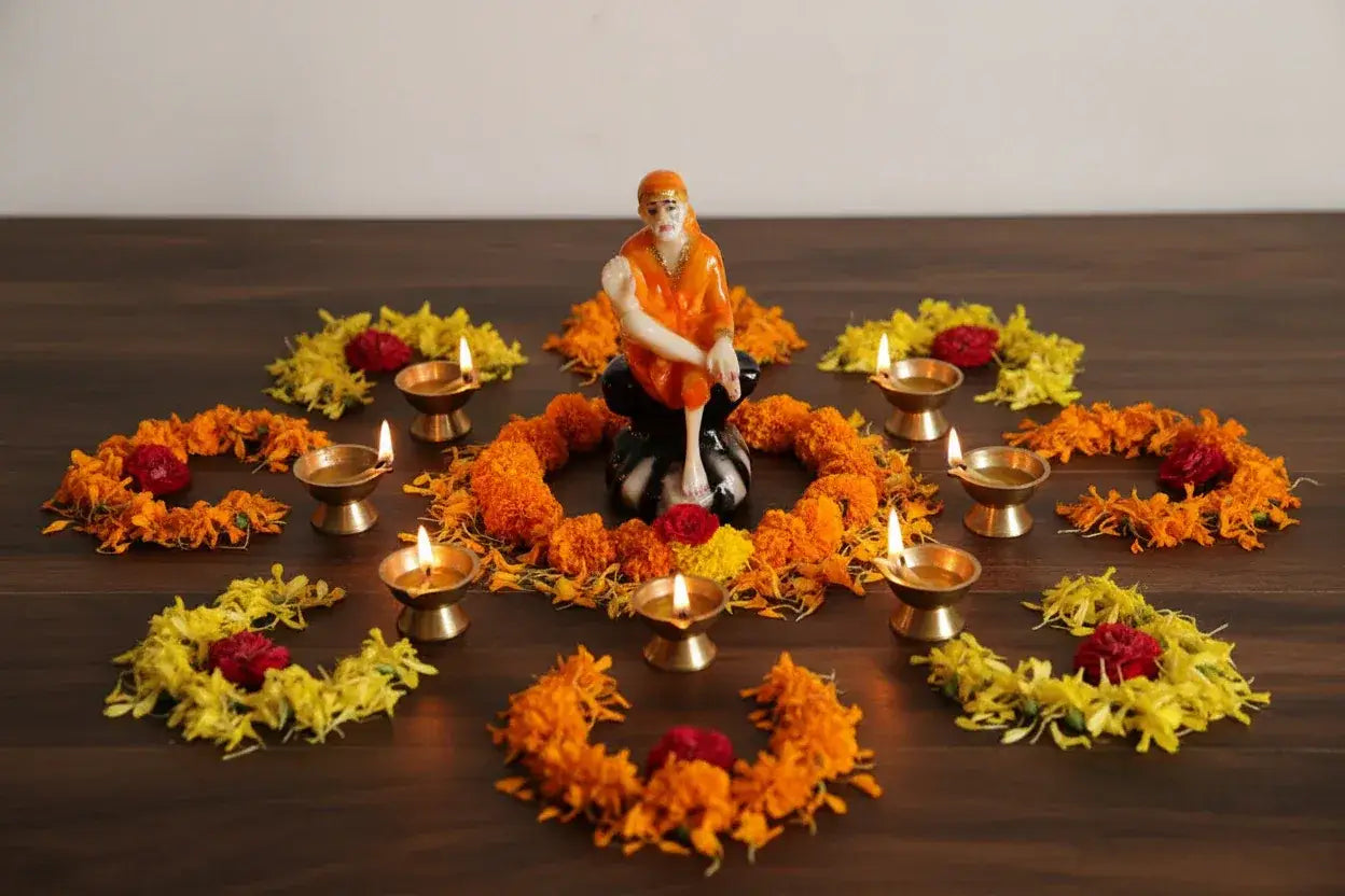 Handcrafted Shirdi Sai Baba statue for puja rituals