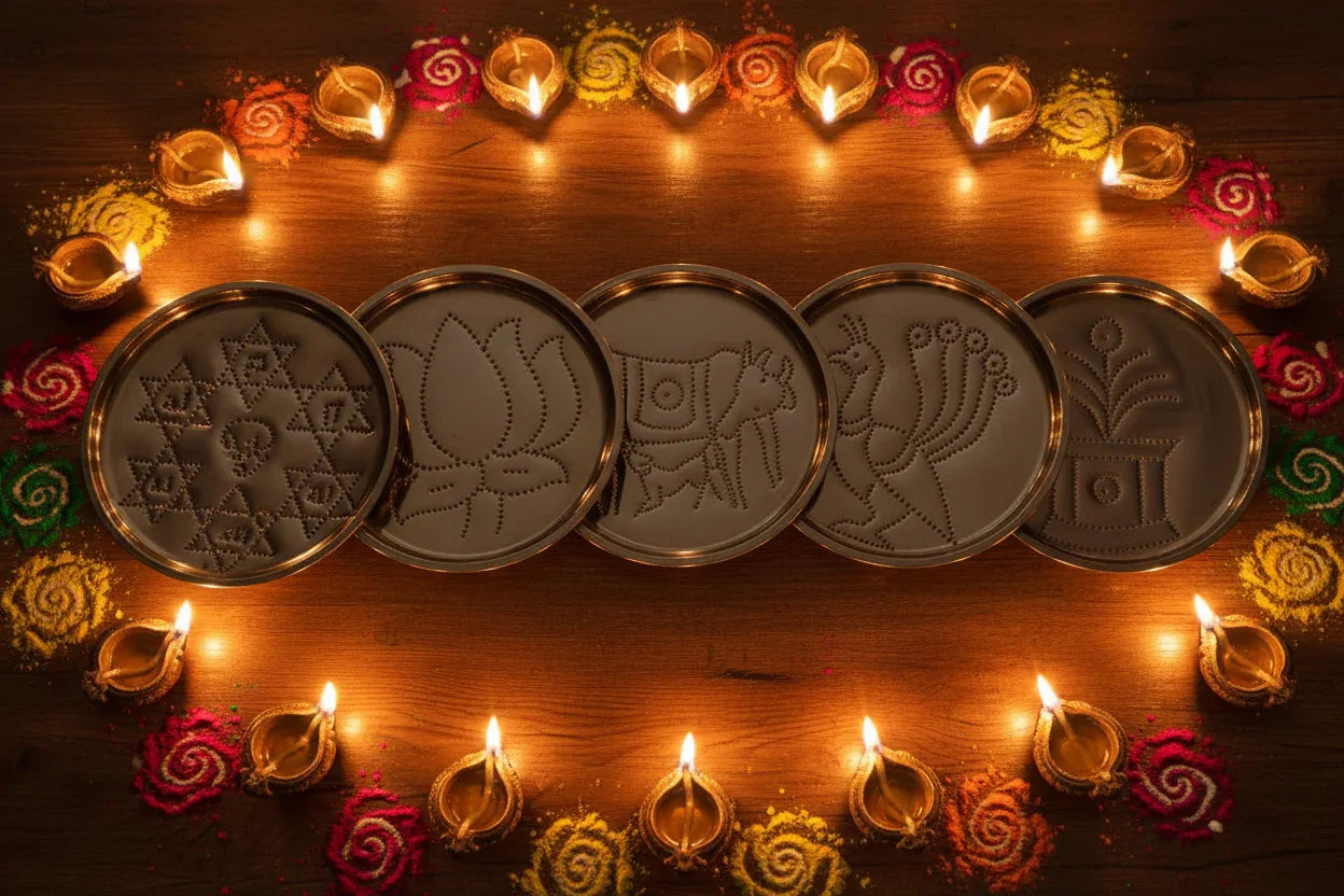 Steel Rangoli Stencil Plate - Puja Celebrations