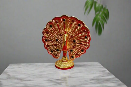 Stone peacock showpiece, an ideal griha pravesh return gifts
