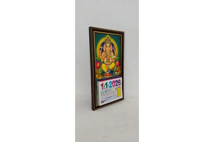 Tamil Daily Sheet Calendar with God Frame 2026 - Puja Celebrations