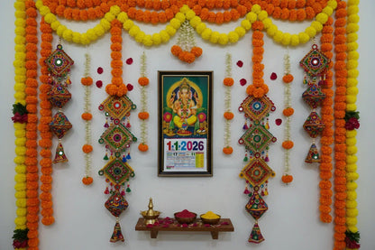 Tamil Daily Sheet Calendar with God Frame 2026 - Puja Celebrations