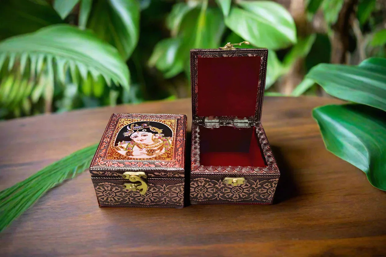 Tanjore Print Jewel Box - Puja Celebrations