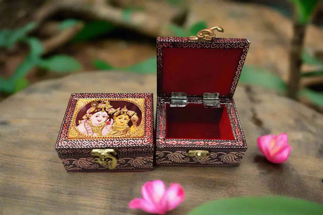 Tanjore Print Jewel Box - Puja Celebrations