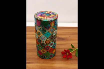 Multpurpose Printed Tin Jar for Kitchen Storage