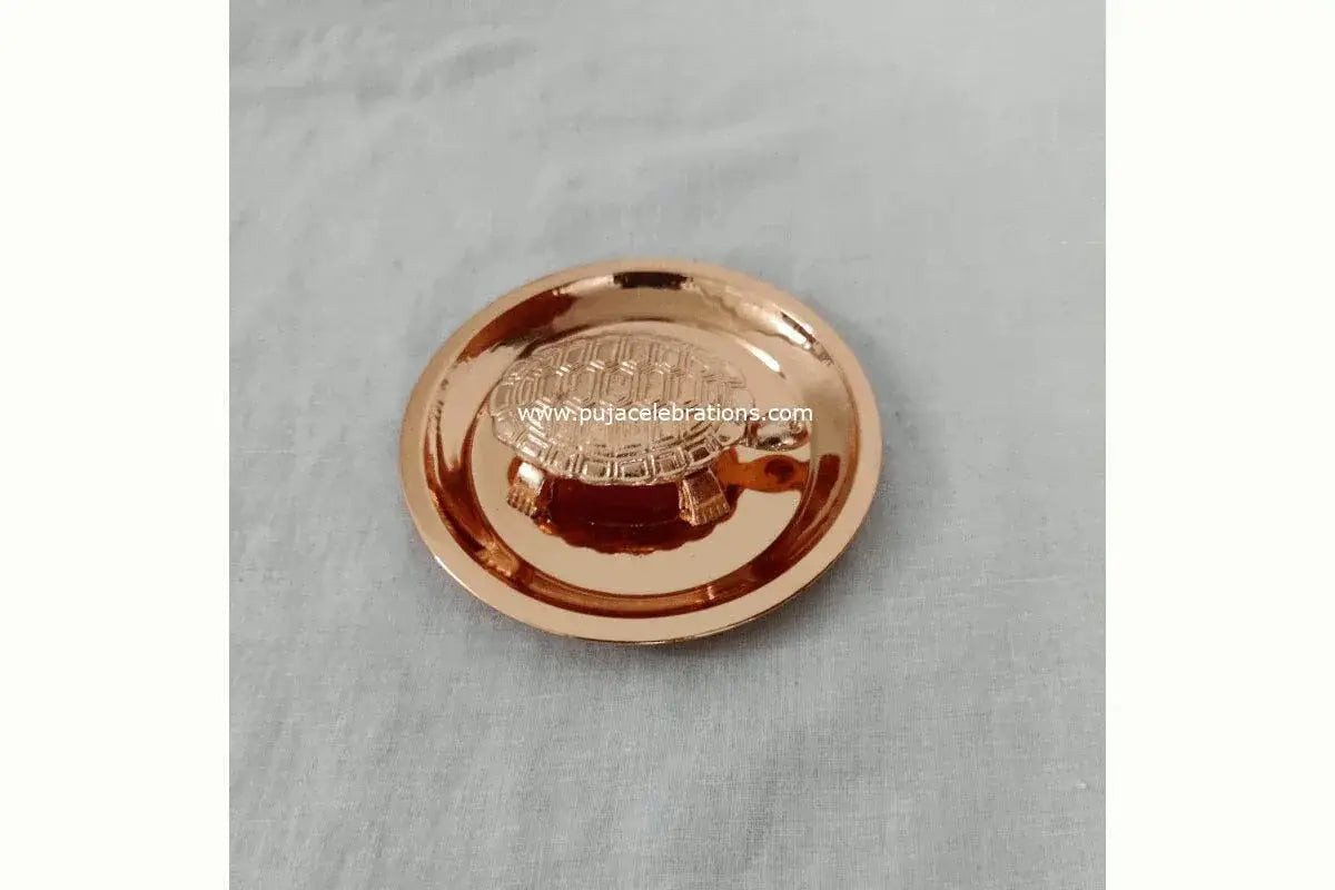 Antique finish metal tortoise for pooja room