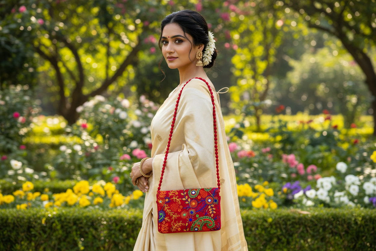 Embroidery Sling Bag