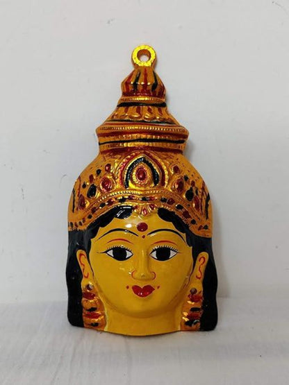 Varalakshmi Devi Amman Yellow Face Mukhvada - Puja Celebrations