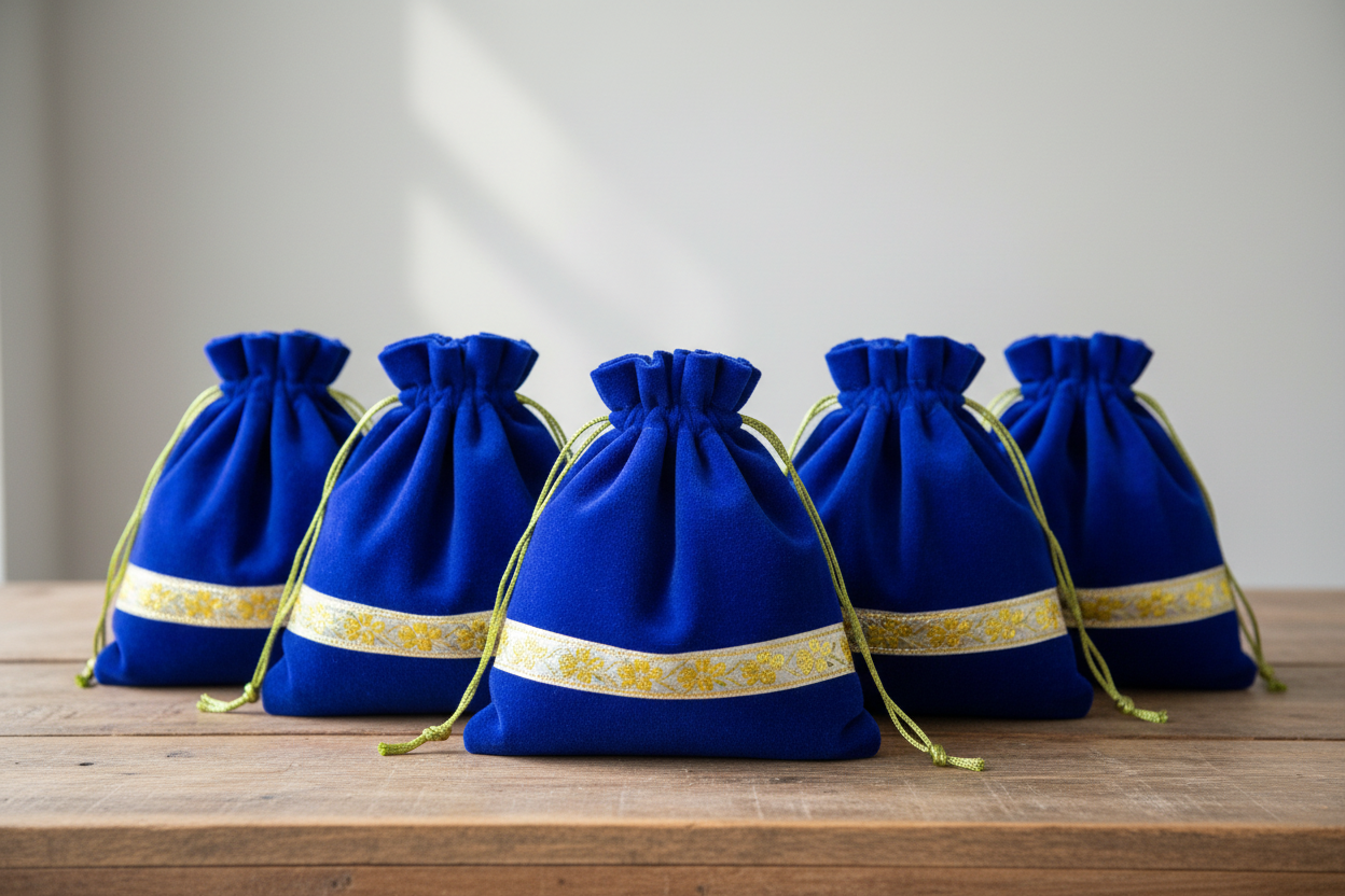 Velvet Potli Bags – Elegant Return Gifts for Weddings & Housewarming