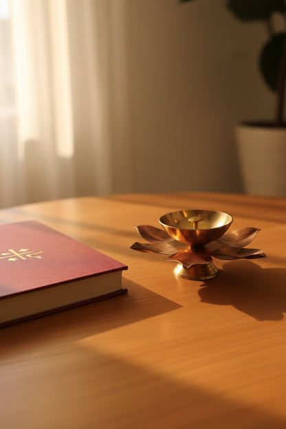 Brass Lotus Kamal Diya