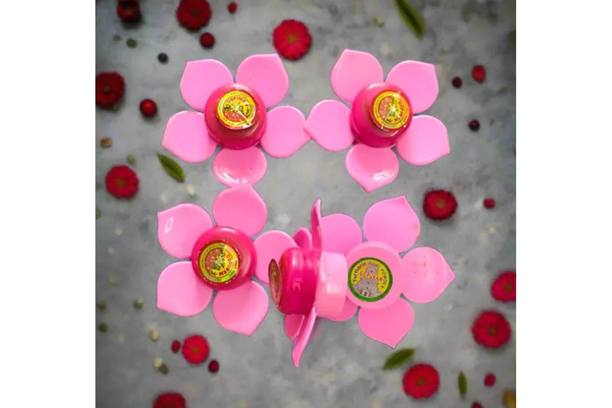 Lotus Kumkum Turmeric Set - Puja Celebrations