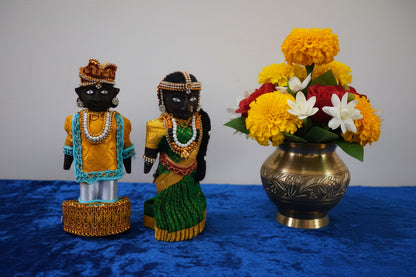 Decorated Wooden Marapachi Doll Pair