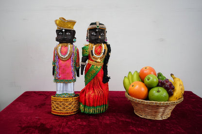 Decorated Wooden Marapachi Doll Pair