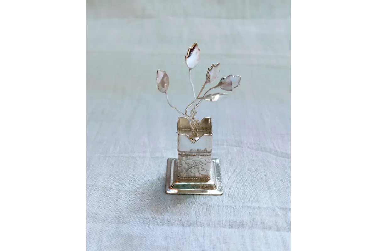 White_Metal_Tulasi_Plant - Wedding Return Gift Ideas