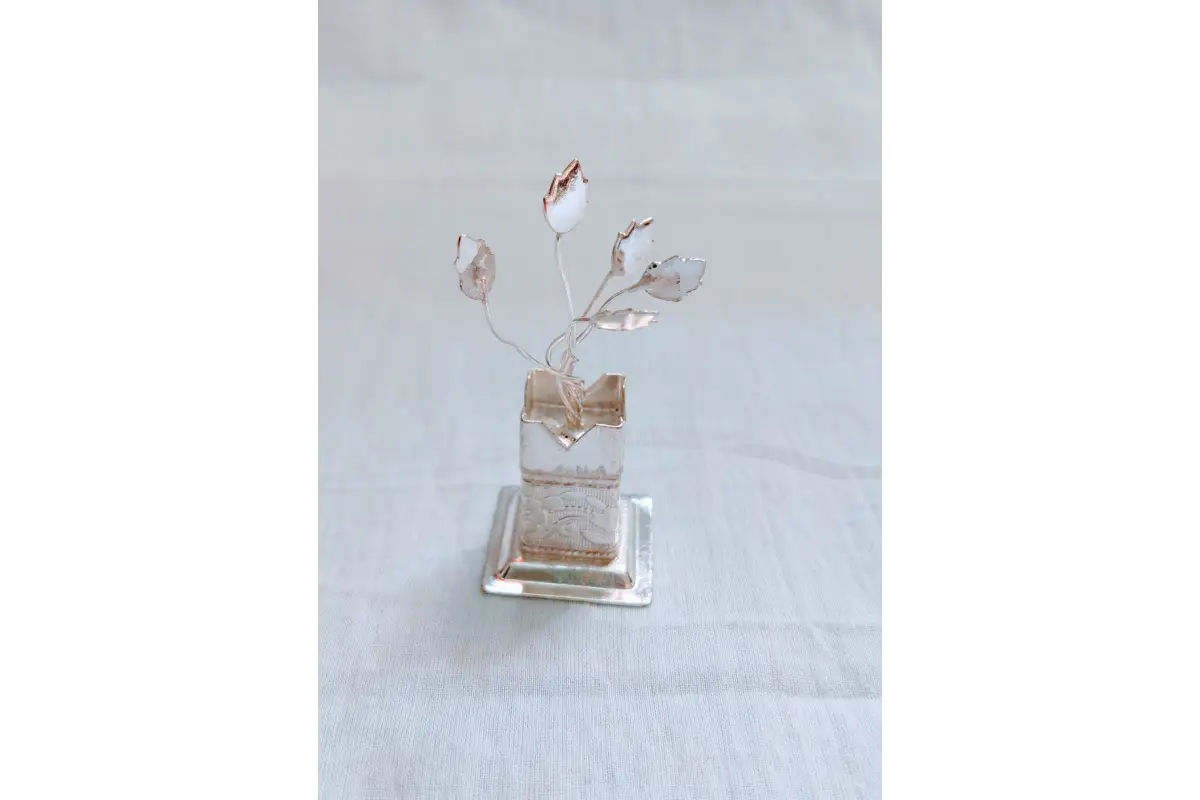 White_Metal_Tulasi_Plant - Tulsi Vivah gifts