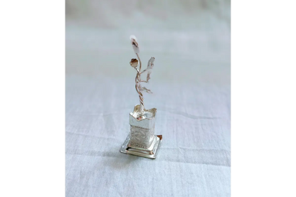 White_Metal_Tulasi_Plant - Diwali gifts