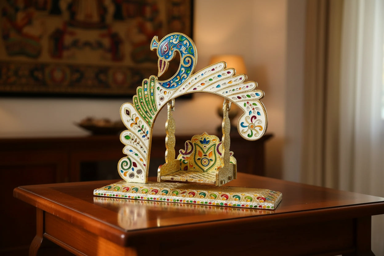 Engagement Wooden Meenakari Jhula gift India