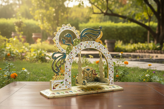 Wooden Meenakari Jhula wedding return gift