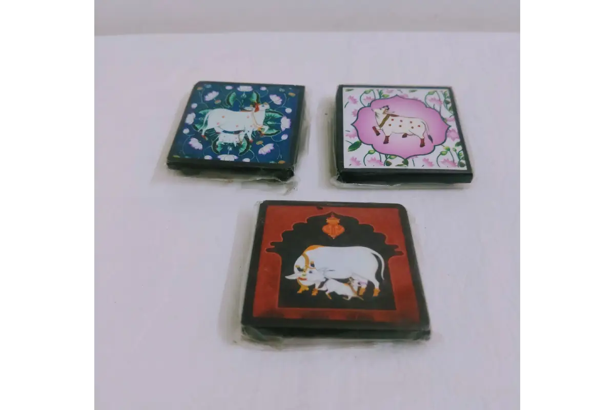 Assorted traditional print designs in wooden manai patla pooja chowkis available wholesale