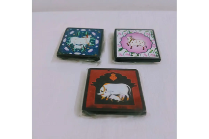 Assorted traditional print designs in wooden manai patla pooja chowkis available wholesale