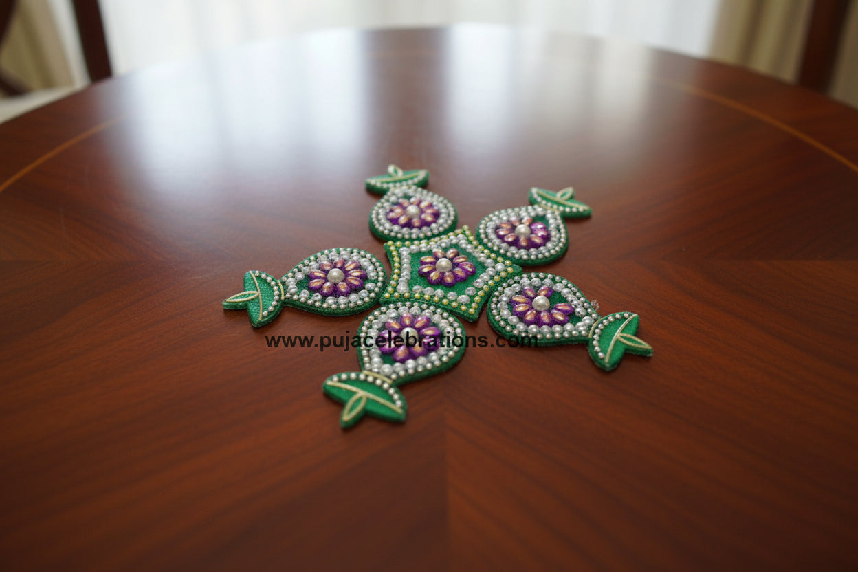  Acrylic kolam rangoli – eco‑friendly wedding favor India
