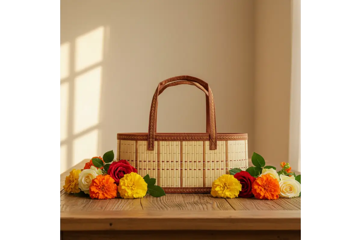 Bamboo Foldable Basket