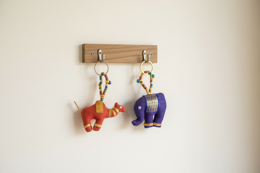 Camel Elephant Keychain Pair