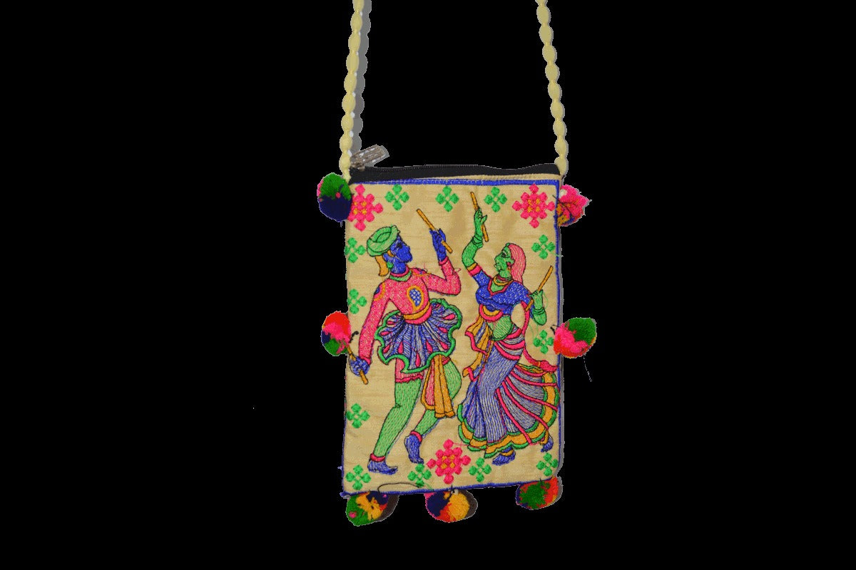 Sling Bag With Embroidery