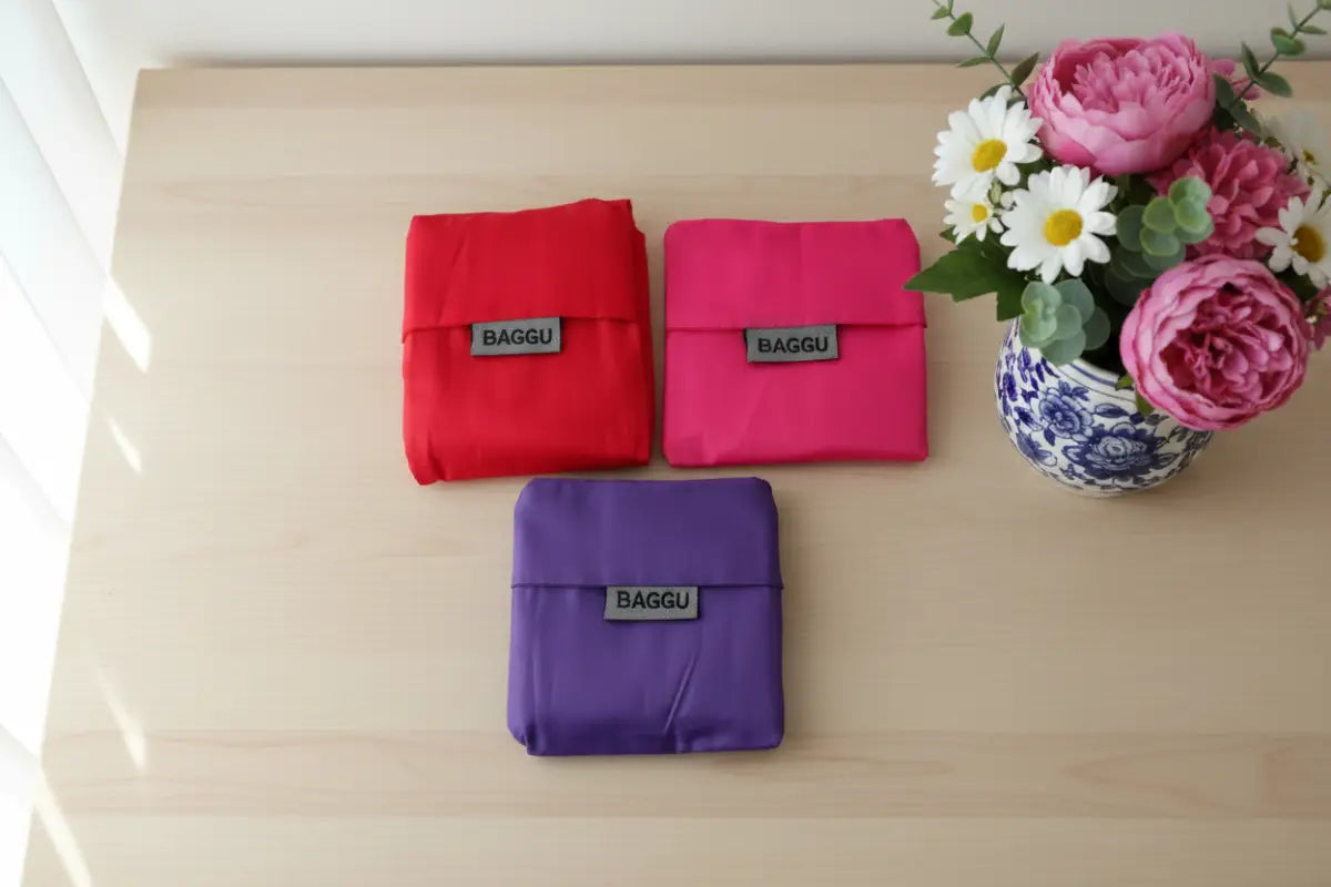 Compact pouch view of colorful eco friendly cloth folding bag for return gifts from Puja Celebrations