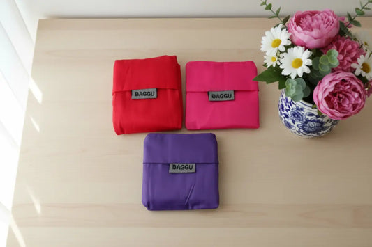 Compact pouch view of colorful eco friendly cloth folding bag for return gifts from Puja Celebrations